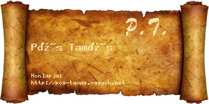 Pós Tamás névjegykártya